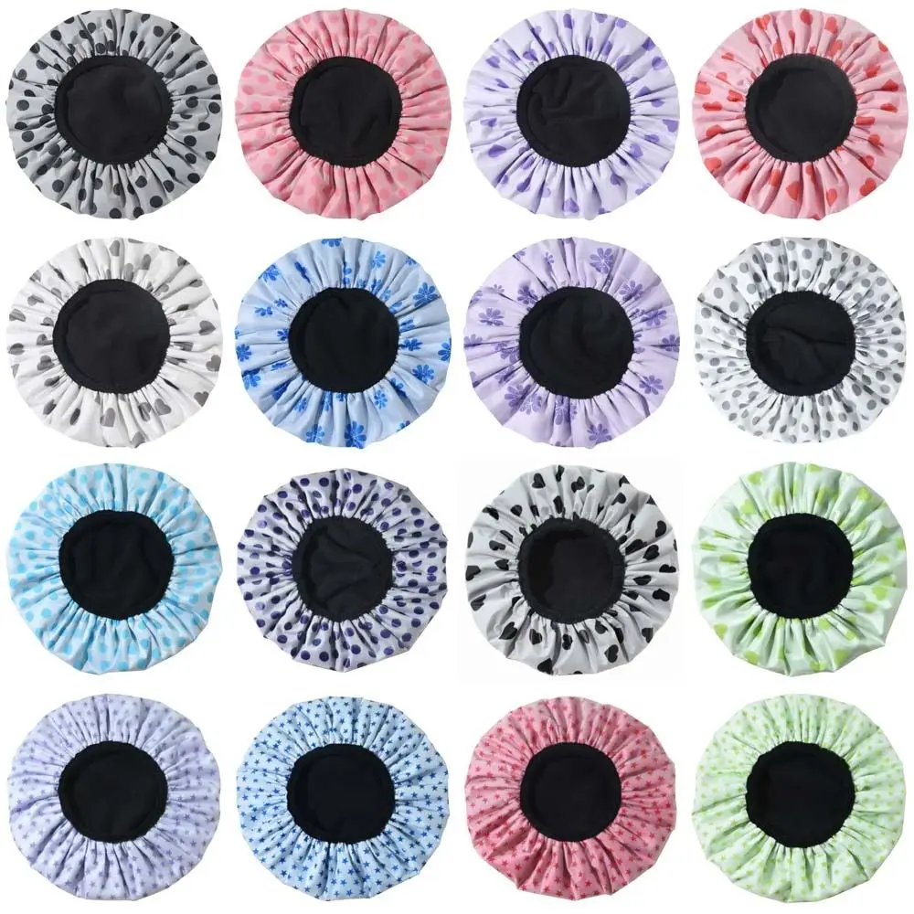 Triple Layer Women Bath Showering Accessories Bathroom Products EVA Exterior Bonnet Bath Hair Caps Shower Cap Hair Beanie