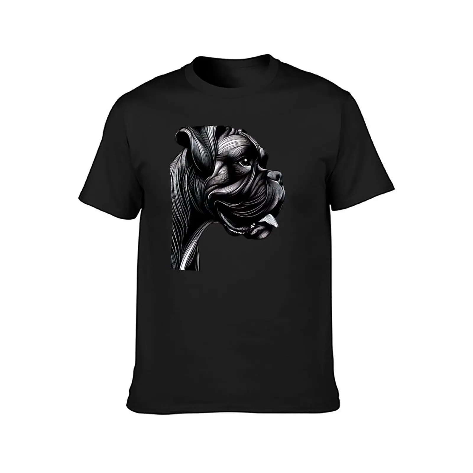 Boxer Dog In Line Art Style T-Shirt plus size tops oversizeds summer clothes Blouse mens tall t shirts