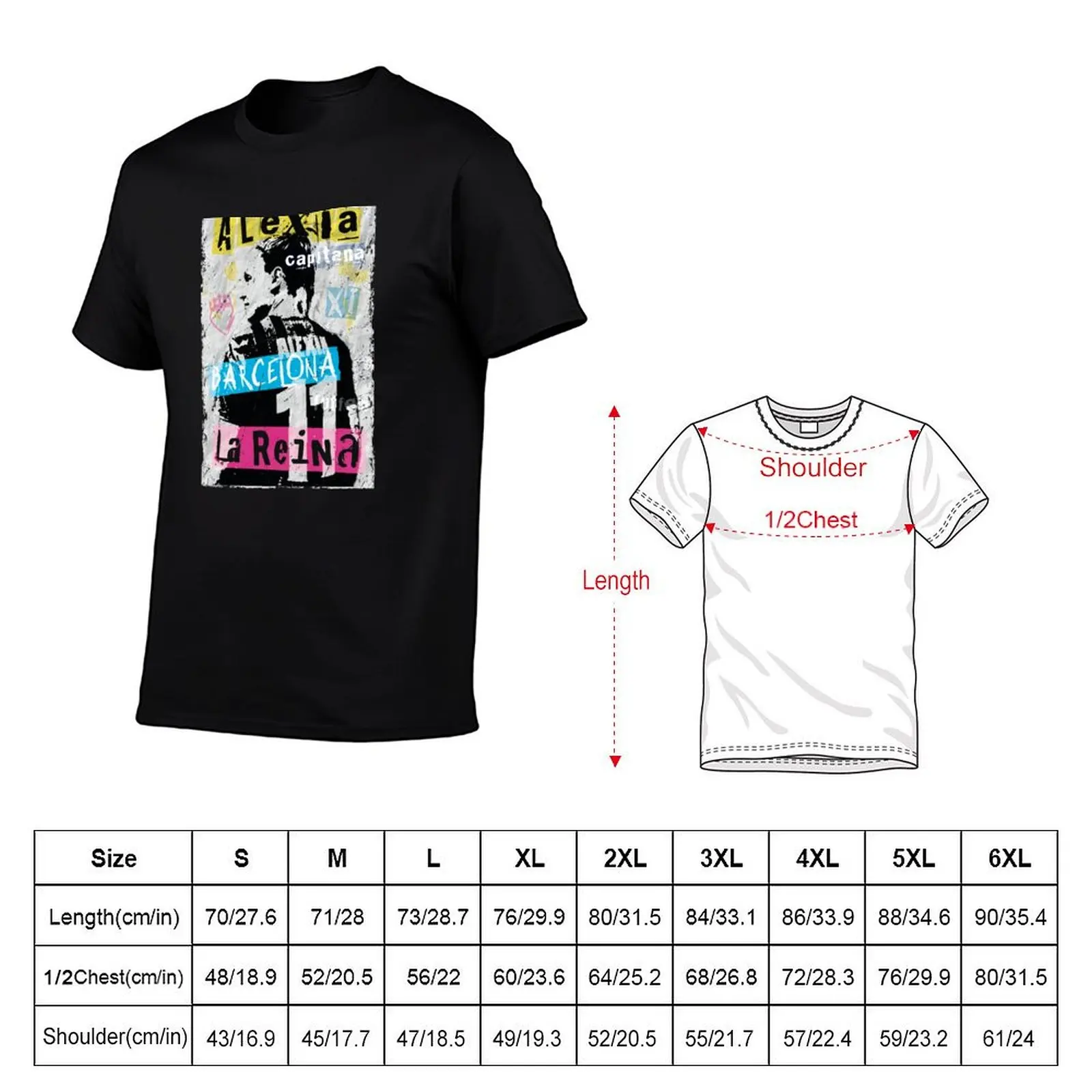 Alexia La Reina - punk style poster T-Shirt graphic t shirt vintage oversized t shirt plus size tops t shirts men