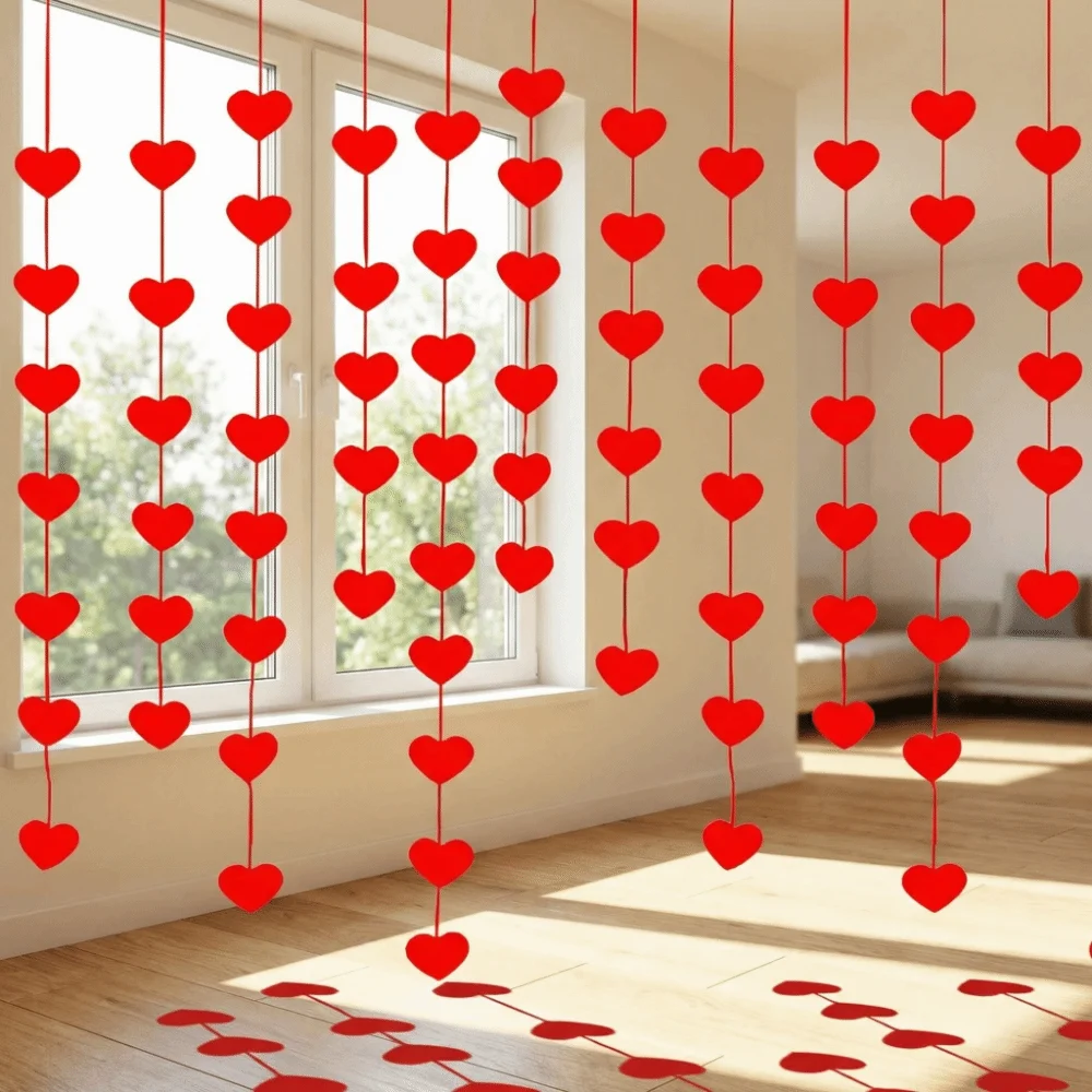 

Romantic Love Flower Hanging Curtain DIY Party Supplies Wedding Love Pulling Decorations String Garland