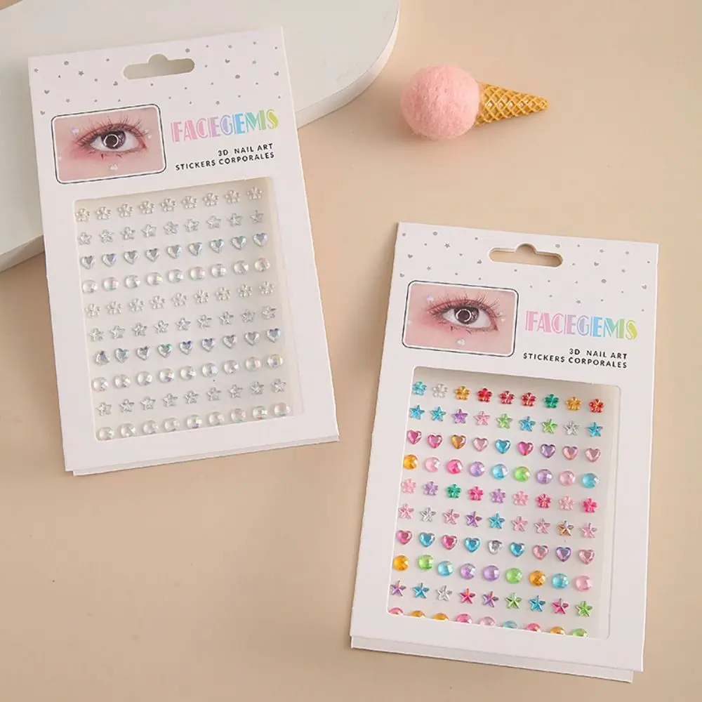 Tattoo Face Jewels Stickers Face Rhinestone Stickers Body Colored Diamonds Face Tattoo Stickers Eyeliner Diamond Decals