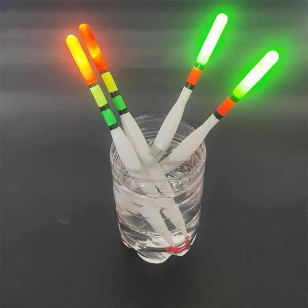 2Pcs Plastic Floats into The Water Bright Electronic Drift LED Light Stick Fishing Float Tube Night Fishing Electronic Tackle