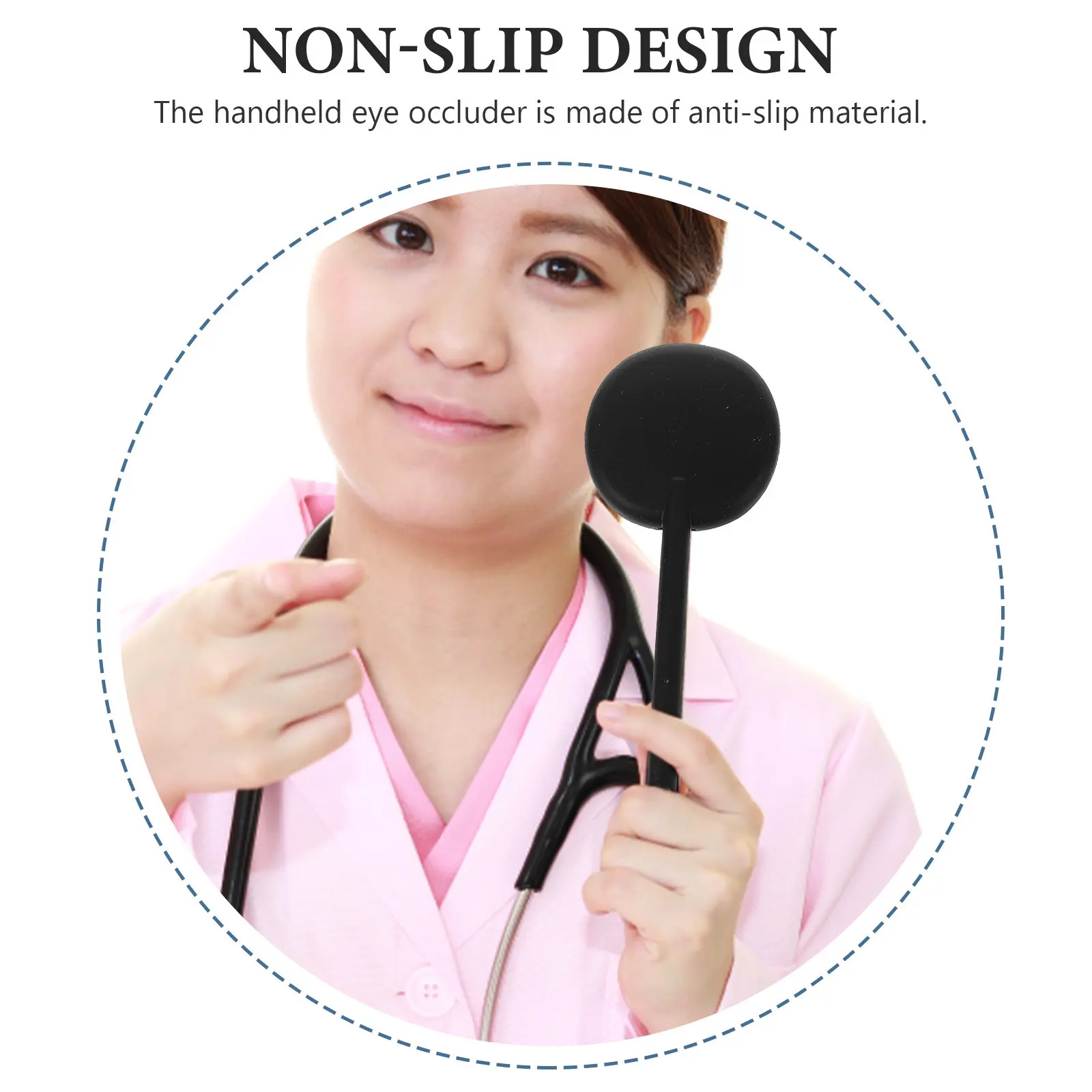 6Pcs Premium Plastic Handheld Eye Occluder for Vision Test Eye Chart Exam Non-Slip Handle Optometrist Teaching Tool