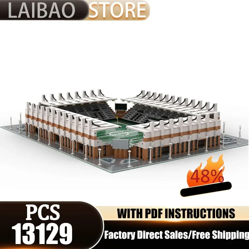 Modular City Building Model Moc Building Blocks Modular Sports Stadium Technology Bricks DIY Assembly Street View Toys Gifts