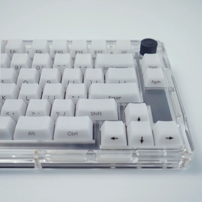 idobao ABS Keycap Set 130Keys White Marble Keycaps Ice Translucent Keycap Side Print Keycap for Mechanical Keyboard OEM Keycap