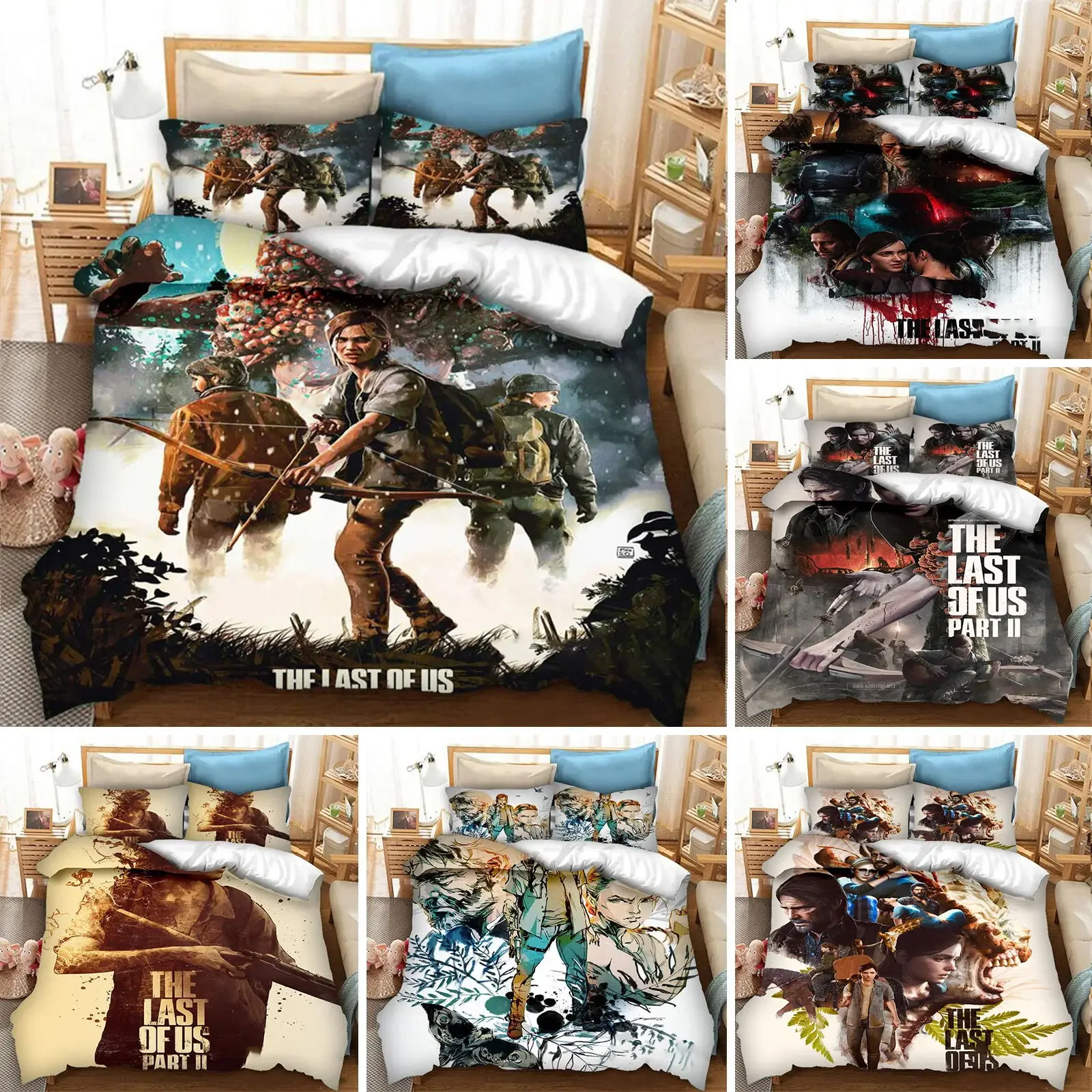 

Game The Last of Us Part Bedding Set Duvet Cover Bedroom Comforter Covers Single Twin King Size Quilt Cover Home Textile 2/3PCS