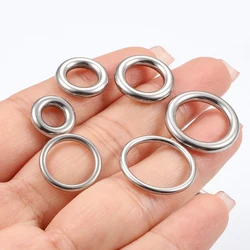 Stainless Steel Sturdy Seamless Rings Jewelry Making Supplies DIY Woven Necklace Bracelet Circle Earring Closed Hoops Accessorie