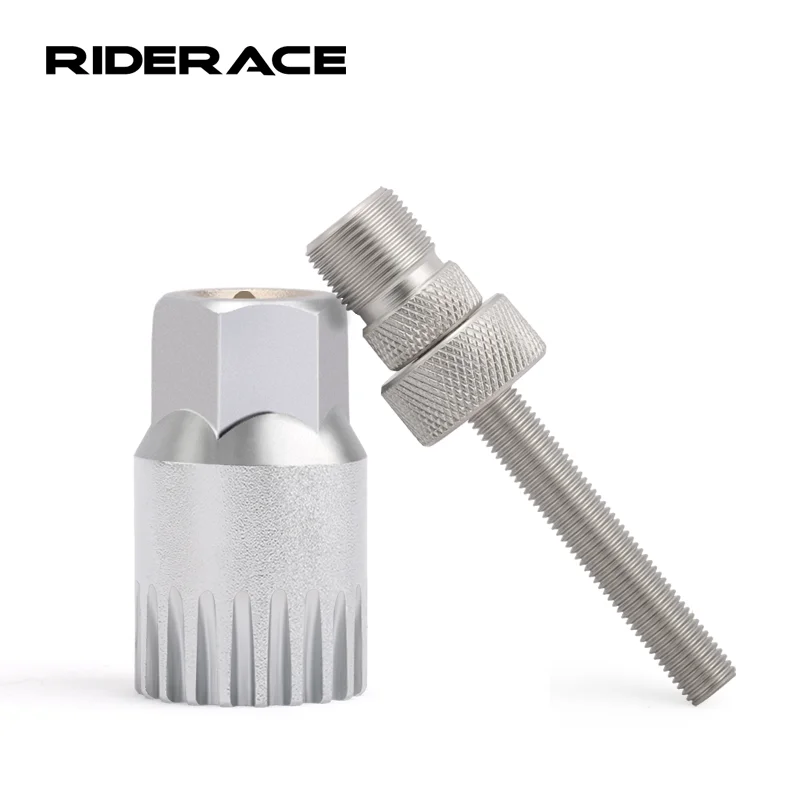 Bicycle Bottom Bracket Removal Tool 20 Teeth Square Hole Spline Sleeve Repair Tool Bike Remover Fixing Rod Anti-Drop Screw Tool