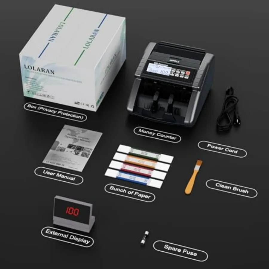 AL1000 Money Counter Machine with Value Counting Support for Dollar and Euro Advanced UV MG MT IR DD Counterfeit Detection Feat