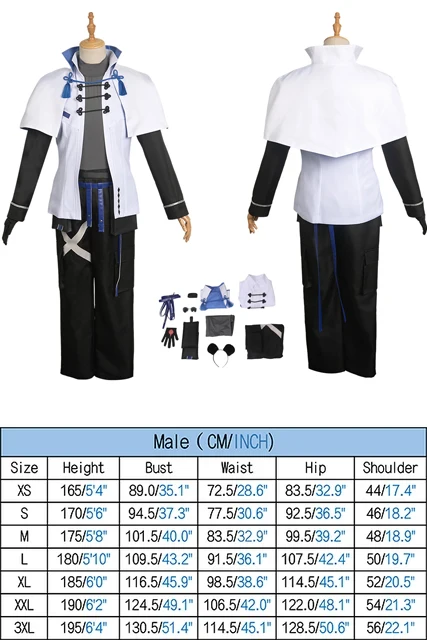 Fantasy Charlemagne Cosplay Kostuum Hoed Anime Lot Detective Kleding Top Broek Riem Mannen Outfits Halloween Carnaval Feestpak