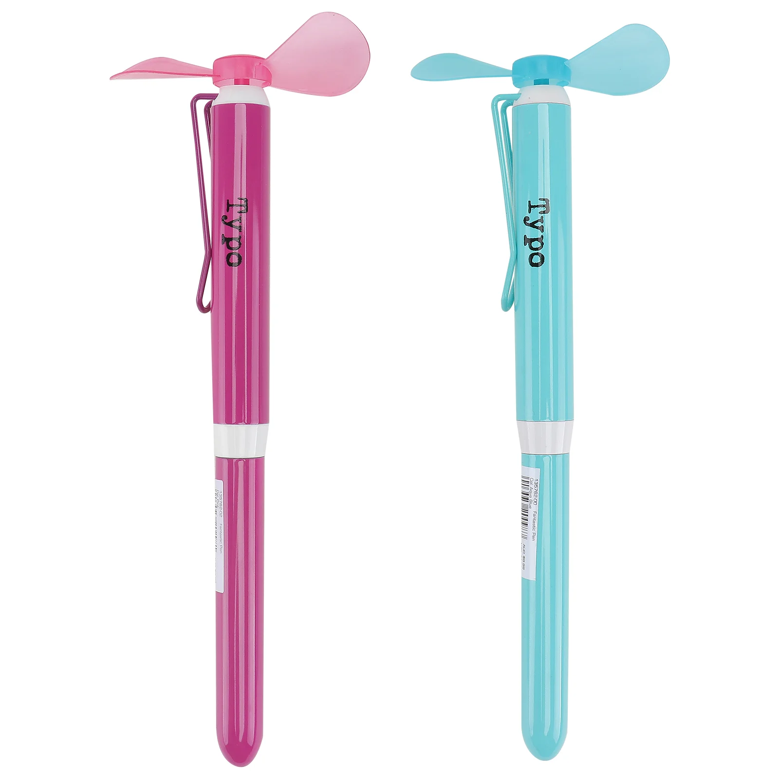 2 Pcs Chic Ballpoint Funny Pen Fountain Metal Multifunction Office Cool Mini Fan