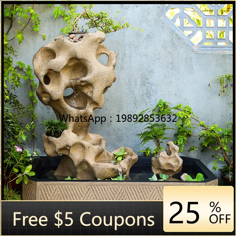 Courtyard Fish Pond Water Flow Ornament Garden Water Feature Arrangement Balcony Terrace Fountain Decoration