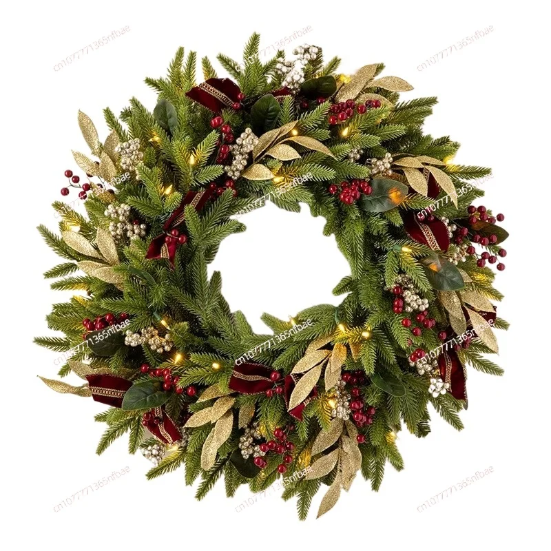 Christmas Wreath 50/60/80 CM Door Hanging Rattan Ring 2.7 Meters Rattan, Christmas Tree Window Christmas Decoration Supplies