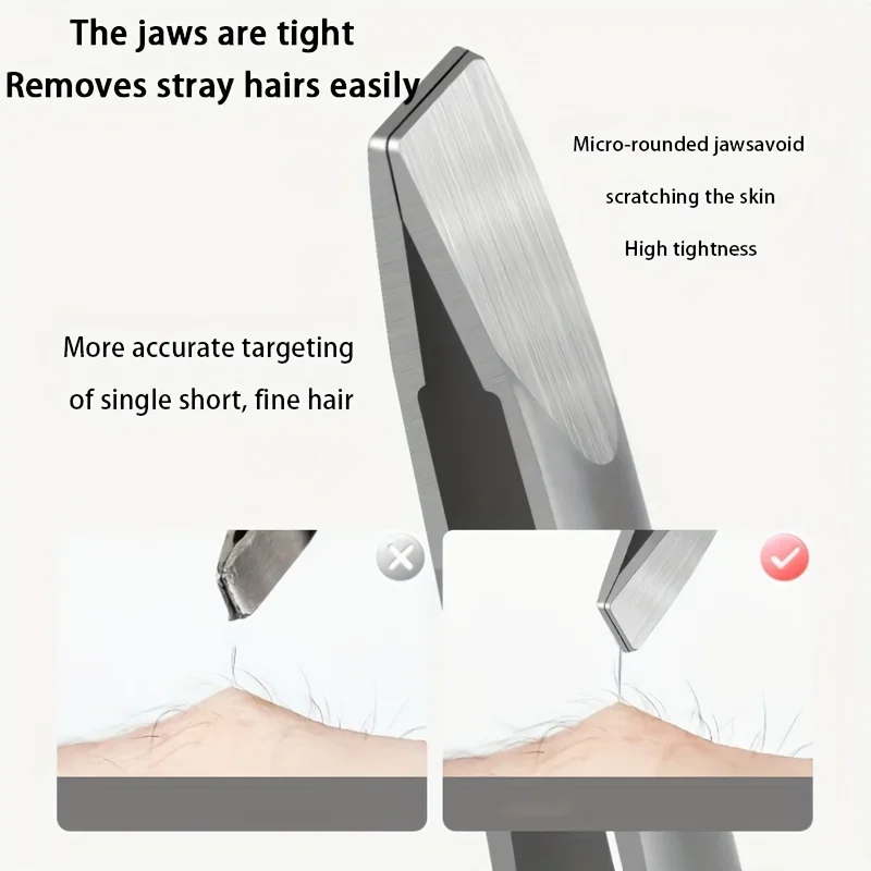 4 個ミラーライトカーブピンセット毛抜き眉毛クリップひげ眉毛つけまつげメイクアップメイクアップツールセット