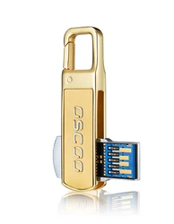 Металлический USB флеш-накопитель OSCOO, USB 3,0, золотистый, 64 ГБ, 32 ГБ, флэш-накопитель, USB-карта, водонепроницаемая металлическая USB-карта