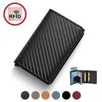 Men Anti Rfid Blocking Protected Magic Slim Aluminum  Wallet ID Credit Card Holder Case Mini Automatic Pop Up Bank Card Wallets