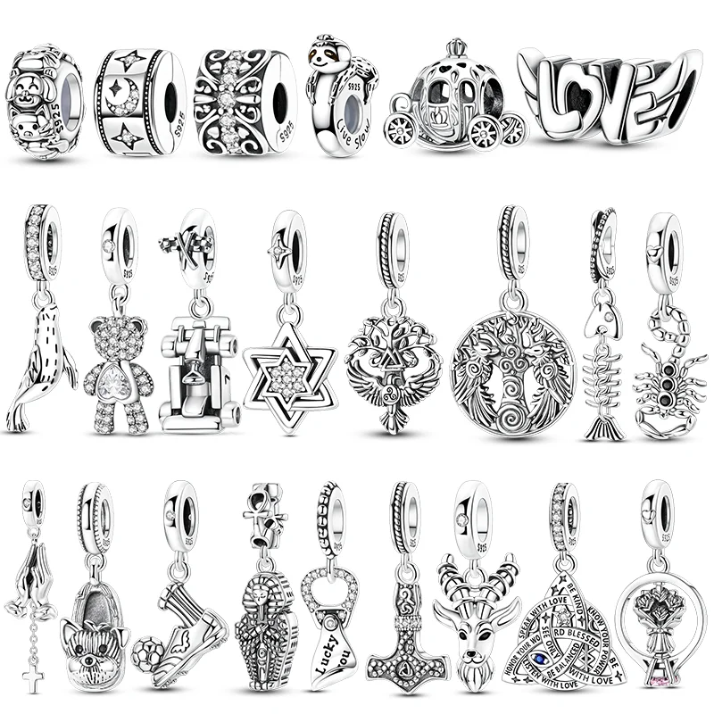 HOT SALE 925 Sterling Silver Charm Beads Sea Lion Pumpkin Car Dangle Fit Original Bracelet for Women DIY Making Jewelry Gift