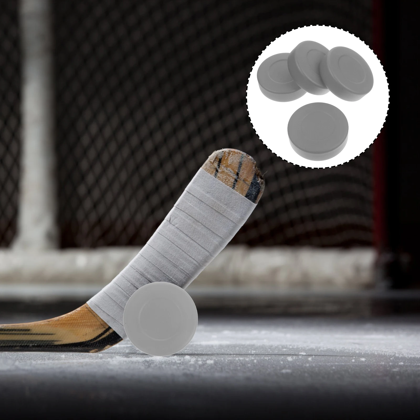 

4 Pcs Ice Hockey Puck PVC Training Equipment for Adults Children Low Friction Sliding Surface Suitable Skating