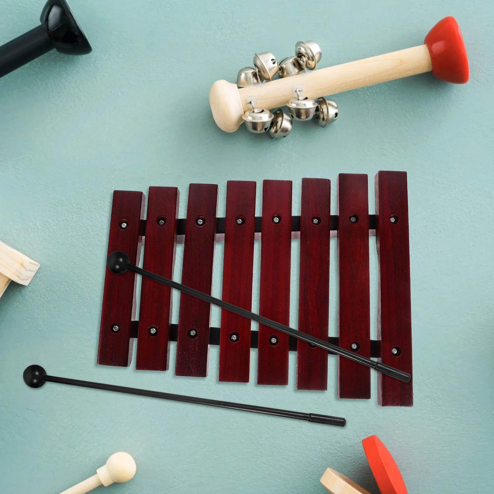 

1 set 1 Set Xylophone For Kids Wooden Percussion Early Education Musical Instrument Children Hand Knocking Plaything