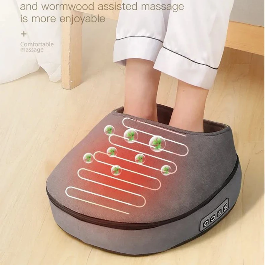 Electric Shiatsu Heating Foot Massager Vibrating Kneading Shiatsu Foot Massager