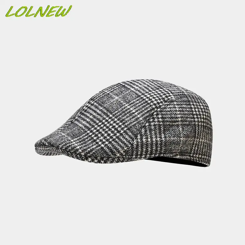 Spring British Style Plaid Berets Hat Color Newsboy Caps Hats Driving Cap Summer Peaky Blinder for Men Women