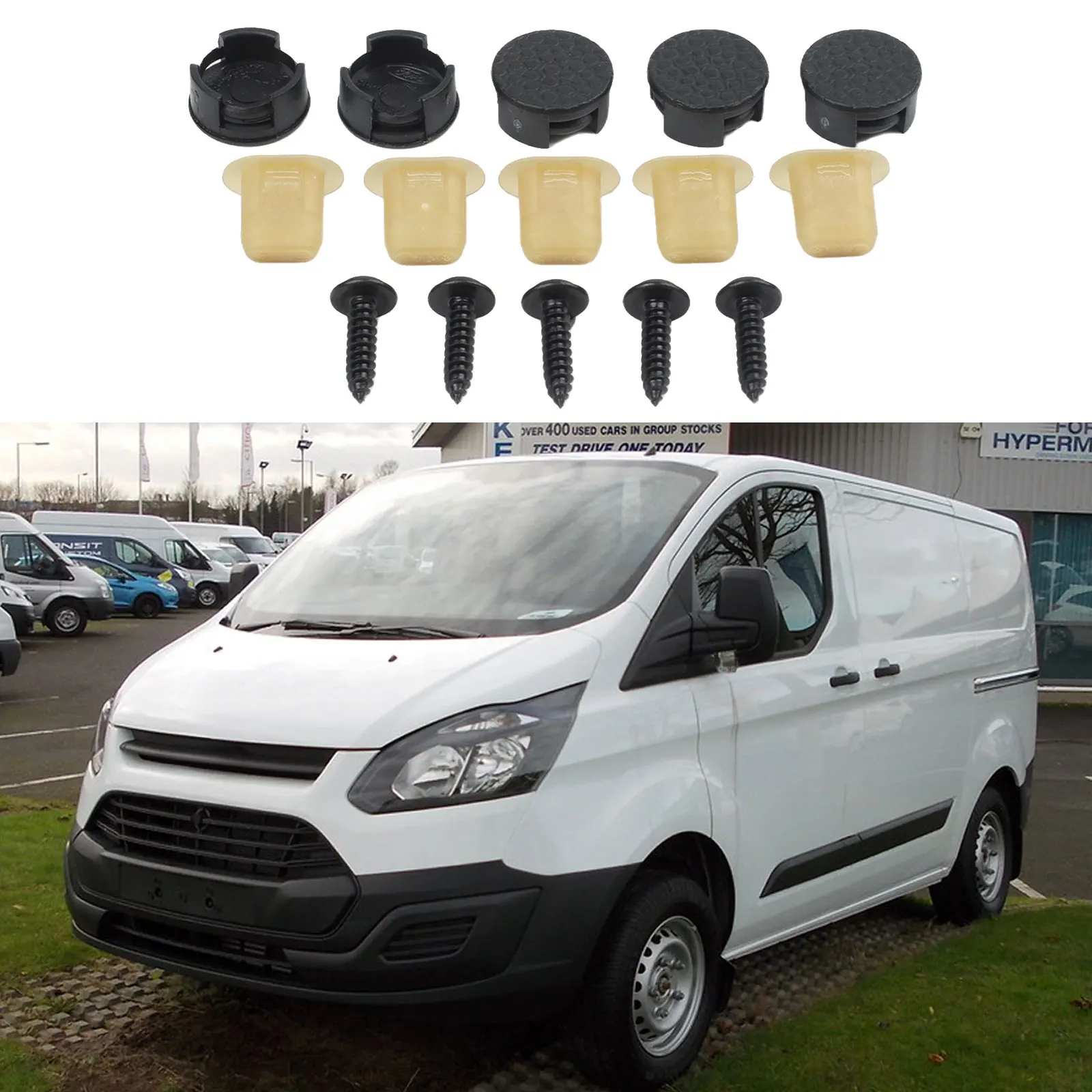 

111111111100000ar Rear Door Scuff Plate Screw Cap R3neruts Scr2xinKit For Ford For Transit MK8 For Custom 2012-2023 Ca555sory