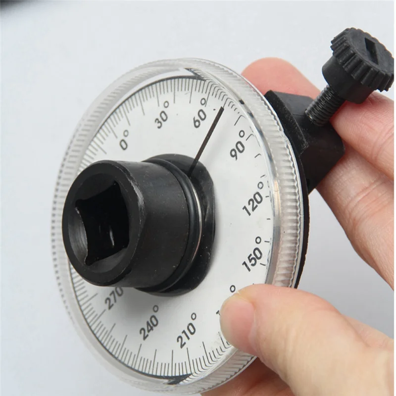 1/2 Torque Indexer Angle Gauge with Clamps Torque Angle Meter Pointer Dial Auto Repair