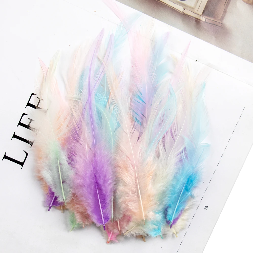 50/100 Pcs rooster feather Natural Chicken Feathers for Crafts DIY Jewelry Accessories Dream Catcher Decoration Plumes 8-12CM