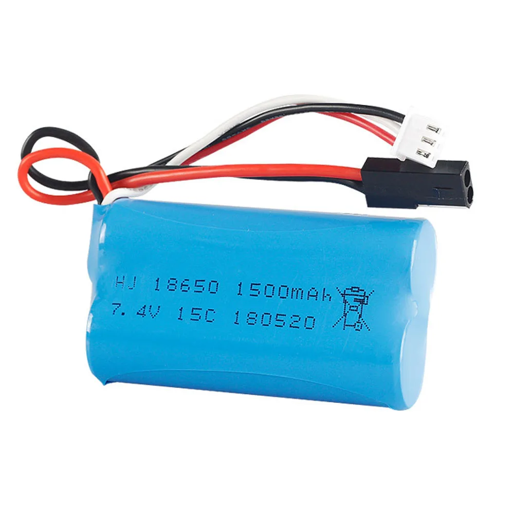 Batteria agli ioni di litio da 7,4 V 1500 mAh 18650 15C 5500 Spina per BG1518 BG1513 BG1515 BG1507 BG1506 1/12 2.4G pezzi di ricambio per camion RC