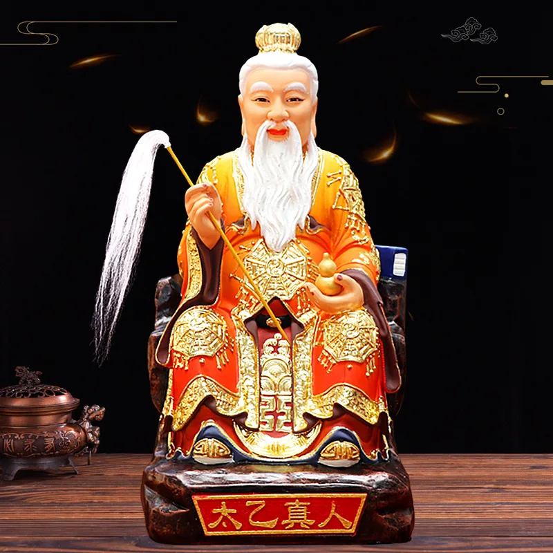 1pc Resin Taiyi Immortal Statue Ornament Feng Shui Accessories Household Sacrificial Statues Home Statue Decor Living Room Decor