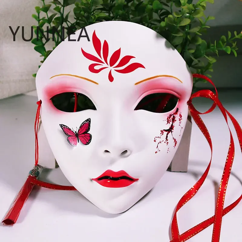 Chinese Style Masks Anime Cosplay Mask Hanfu Costume Accessories Carnival Masquerade Mask Halloween DIY Decor Party Decorations