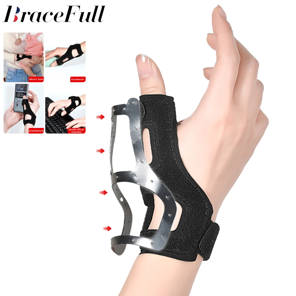 

1Pcs Thumb Support Brace -Waterproof Semi-rigid Stabilizer Splint for Tendonitis,Arthritis,Trigger Finger,Fits both hands