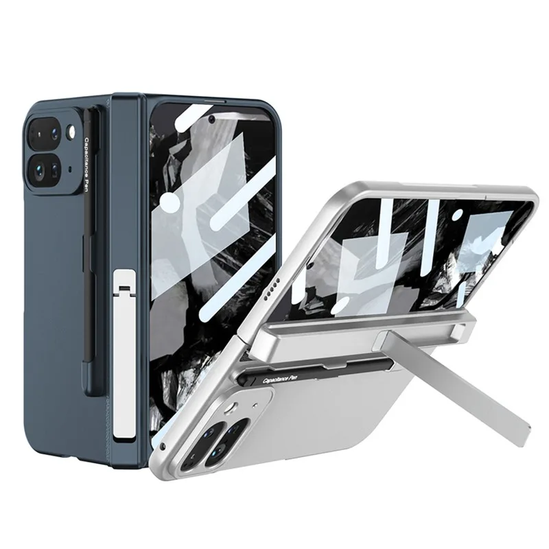 

Protector Case with Bracket Magnetic Hinge Protection Hard PC Shockproof Case with Touch Pen for Google Pixel 9 Pro Fold Case