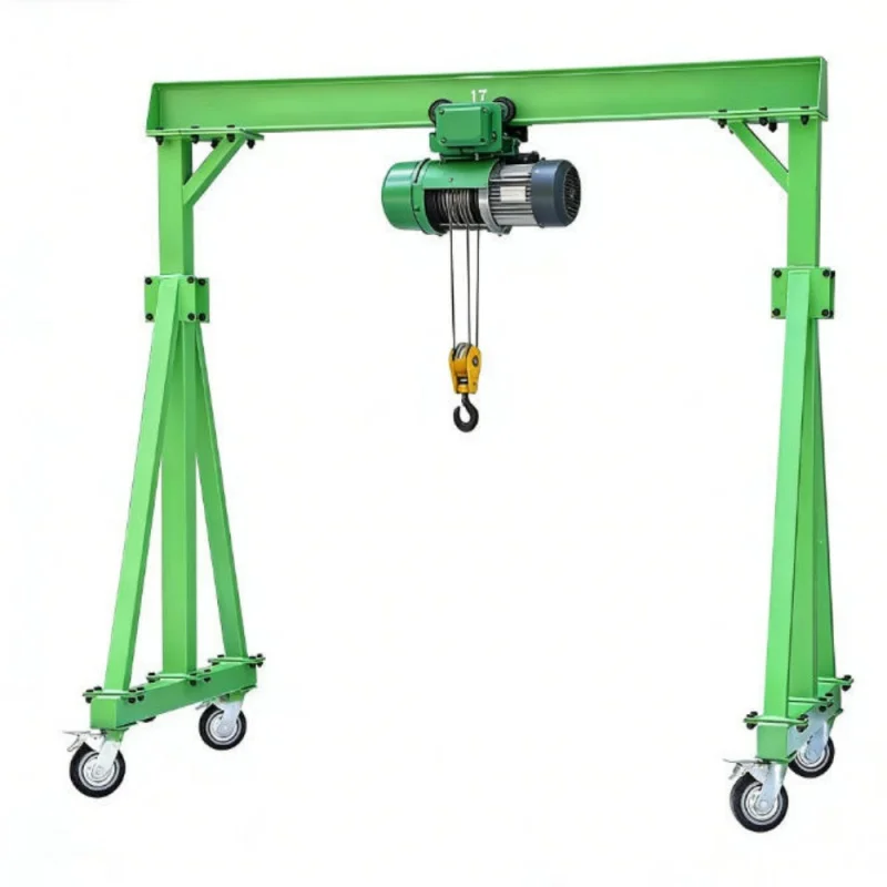 Universal 5T 10T 15T Tire Travelling Portable Electric Gantry Crane with 15m Span Electric Hoist for Industrial Material Use