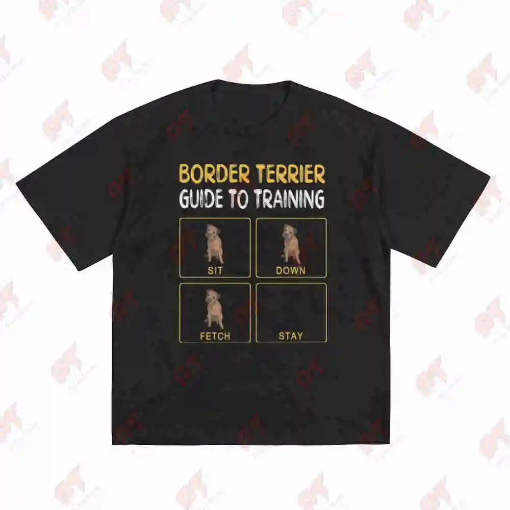 Border Terrier Dog Training Obedience Short Sleeve Tee 100% Cotton T-Shirt