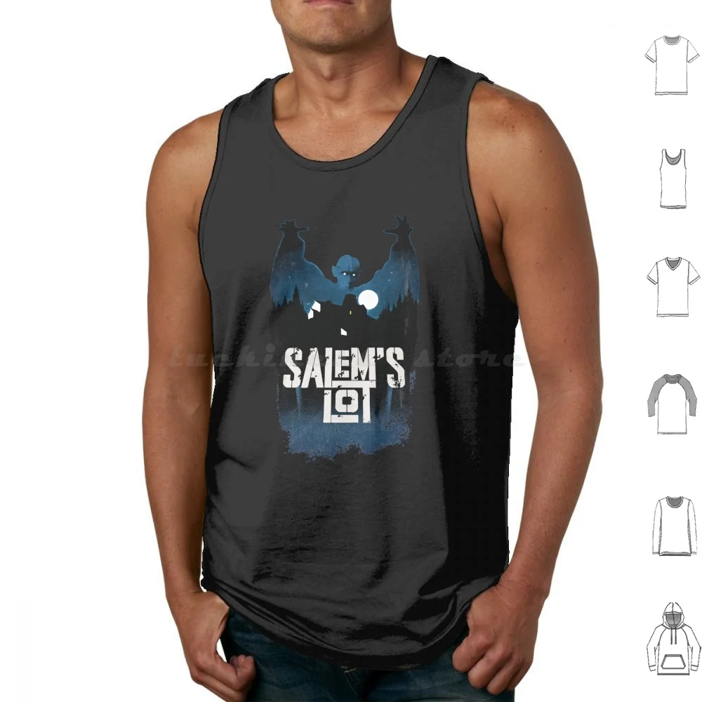 Salem's Lot-Stephen King Camisetas sin mangas de algodón estampado Salems Lot Stephen King Barlow Vampiros Monstruos Fantasmas Horror Scary