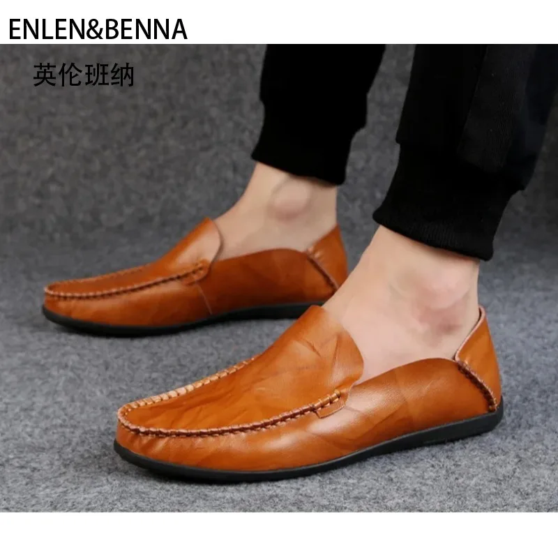 

Обувь Doudou с ленивой педалью, новинка 2025, высококачественная мужская повседневная легкая модная уличная мужская обувь