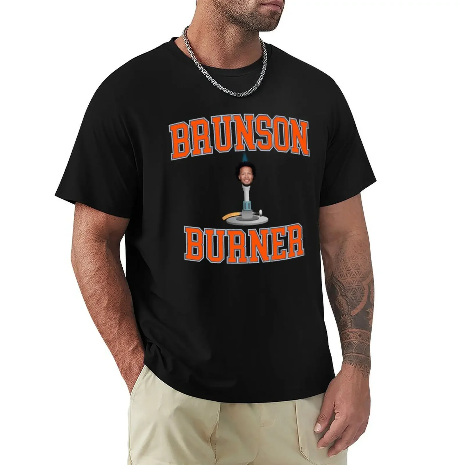 Brunson Burner - Jalen Brunson - Knicks Basketball - Funny Meme T-Shirt blanks kawaii clothes mens champion t shirts Casual