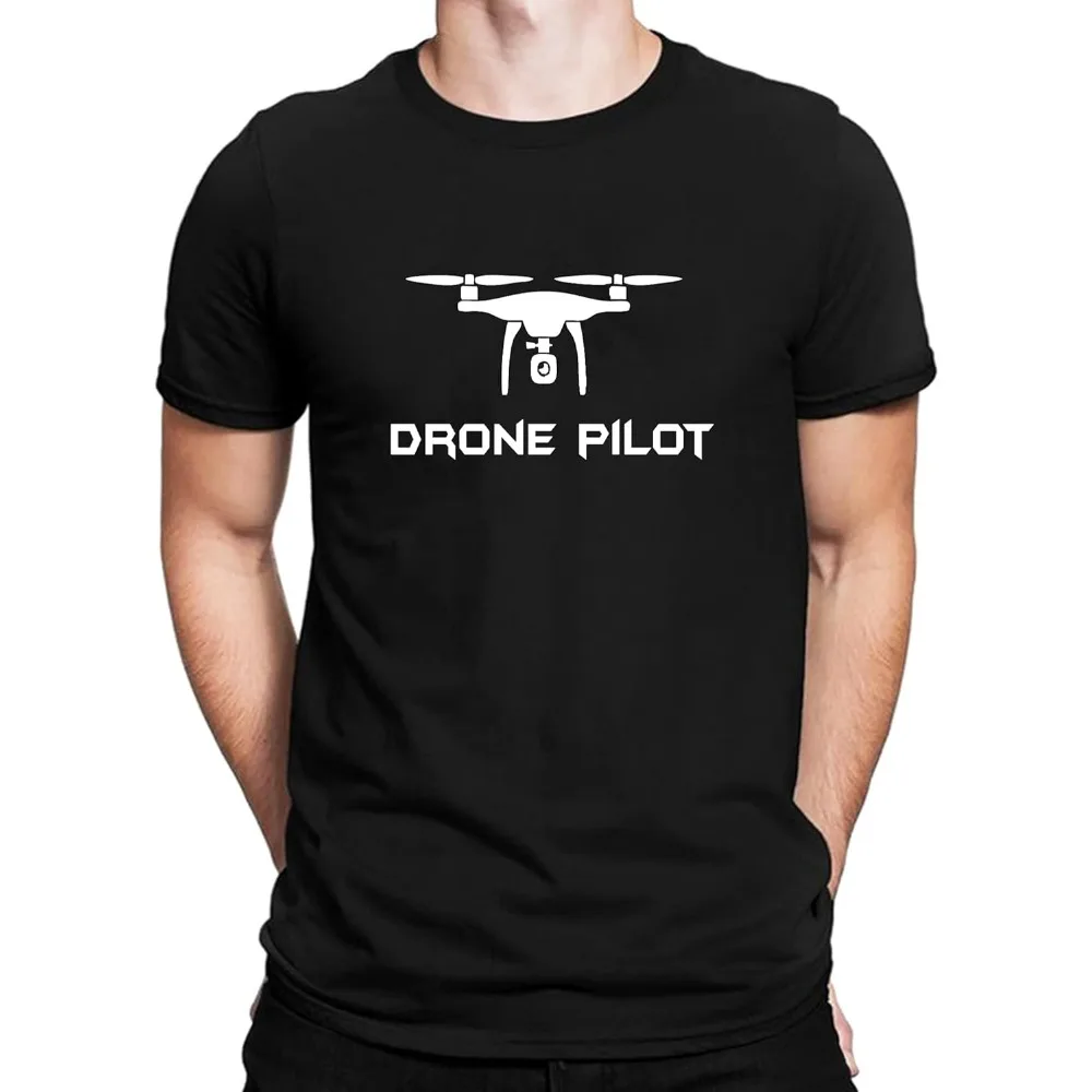 Drone Pilot Novelty Funny Cotton Casual Men T-Shirt Drone Enthusiast Clothes Drone Enthusiast Gift Casual Summer Tees