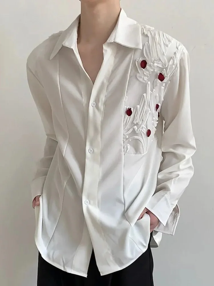 

Винтажная белая рубашка Y2K для женщин, свободная блузка с длинным рукавом в стиле Харадзюку, уличный дизайн, американский хип-хоп, вышивка, весенние ретро-топы