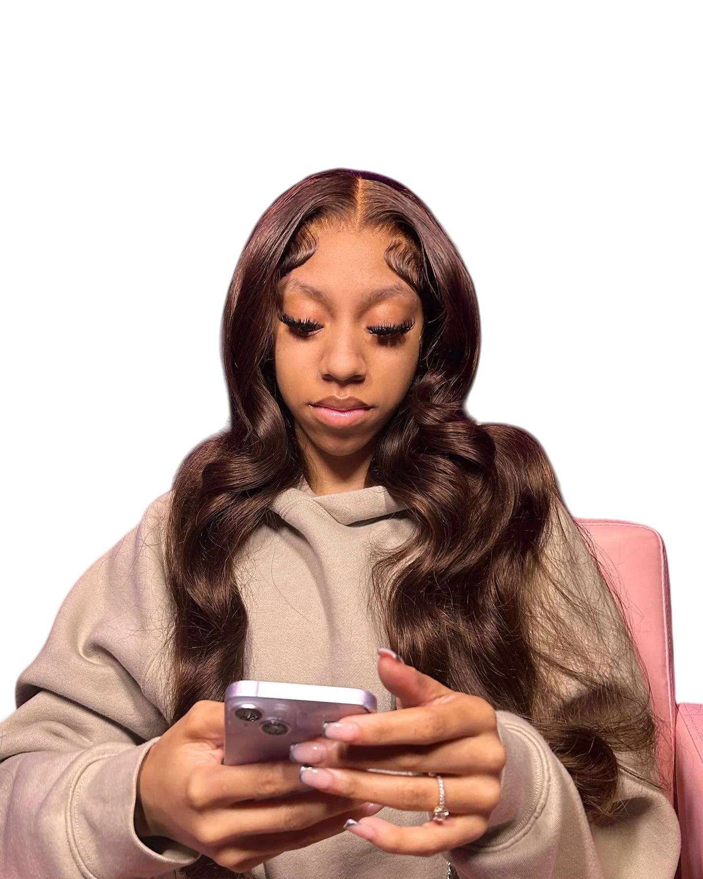 13x6 Chocolate Brown Body Wave Human Hair Wigs 180% Density Lace Front Wigs Pre-Plucking Dark Brown Colored Lace Frontal Wigs