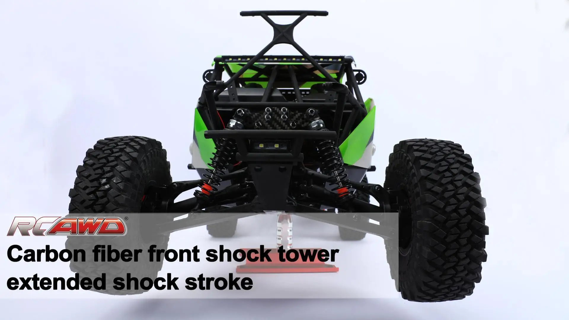 Amortyzator przedni z włókna węglowego przedłużony skok wstrząsów dla 1-10 Losi Baja Rey/Hammer Rey RC car Upgrded część