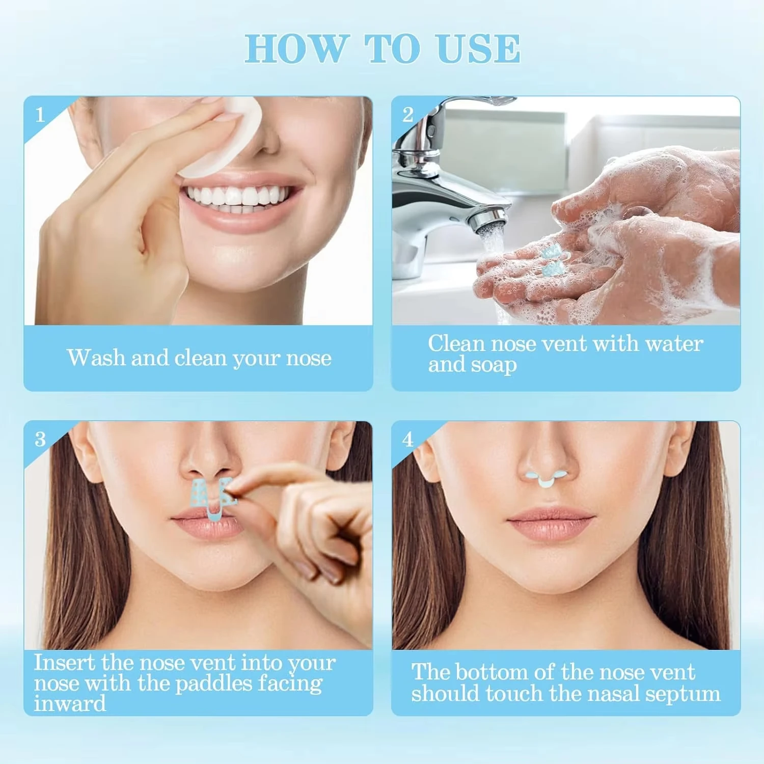 8 قطعة/المجموعة مكافحة الشخير موسع الأنف سيليكون مشبك الأنف مكافحة الشخير سهلة التنفس الشخير سدادة تحسين النوم مكافحة الشخير أداة #5