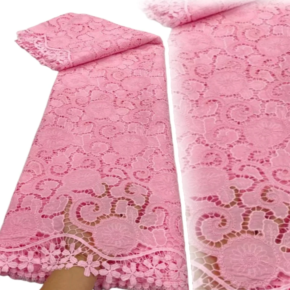 

Новое поступление, африканский белый гипюровый шнур, кружевная ткань, высокое качество, водорастворимая кружевная ткань, нигерийская сетка для женского платья CC1113