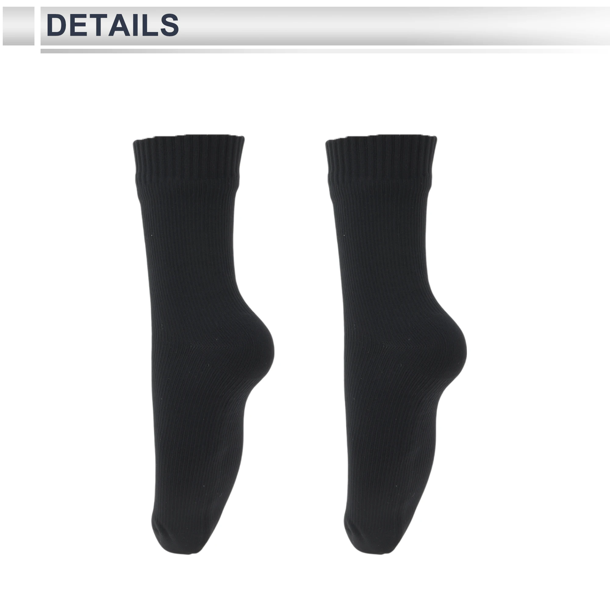 X Autohaux Cycling Socks Waterproof Outdoor Bike Socks Black Size M（39-42） Neutral and Universal 1 Pair Solid Color Pattern