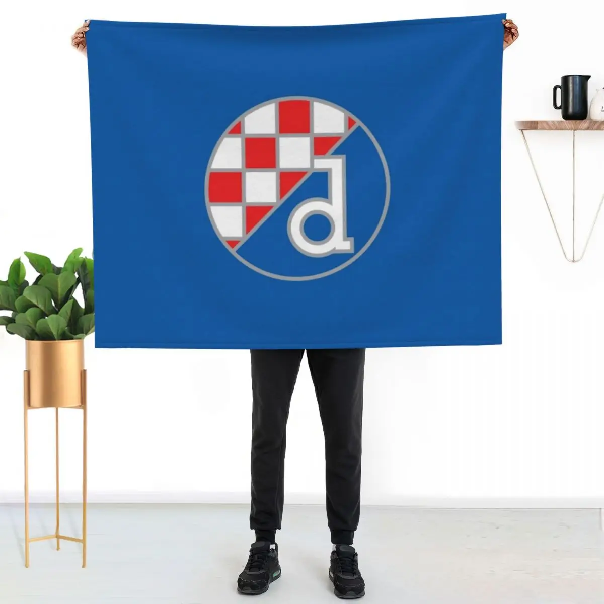 Dinamo Zagreb Football Club Throw Blanket Soft Beds Large Decorative Sofa Decorative Throw Travel Quilt Blankets