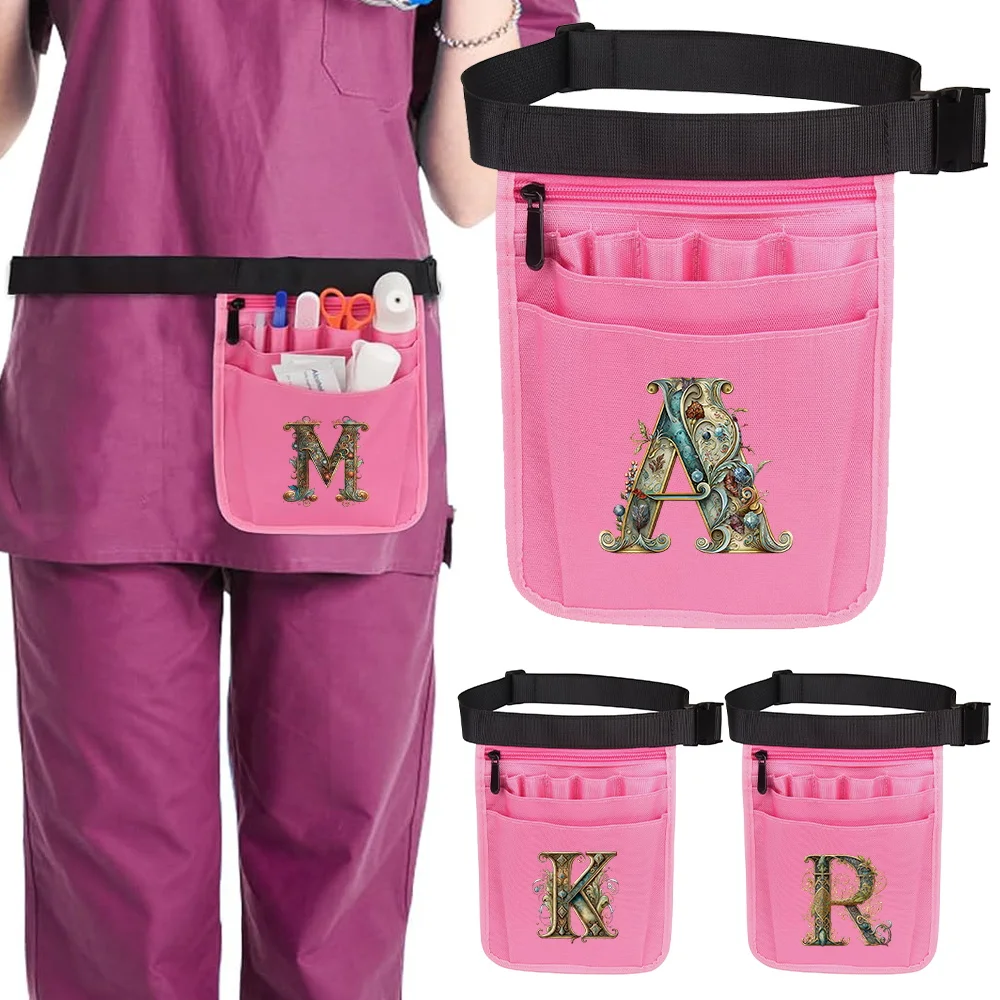 

Nurse Waist Bumbag Graphic Letter Series Accessories Tool Storage Bag Adjustable Waist Strap Nurse Bags Multi Pocket Organizer