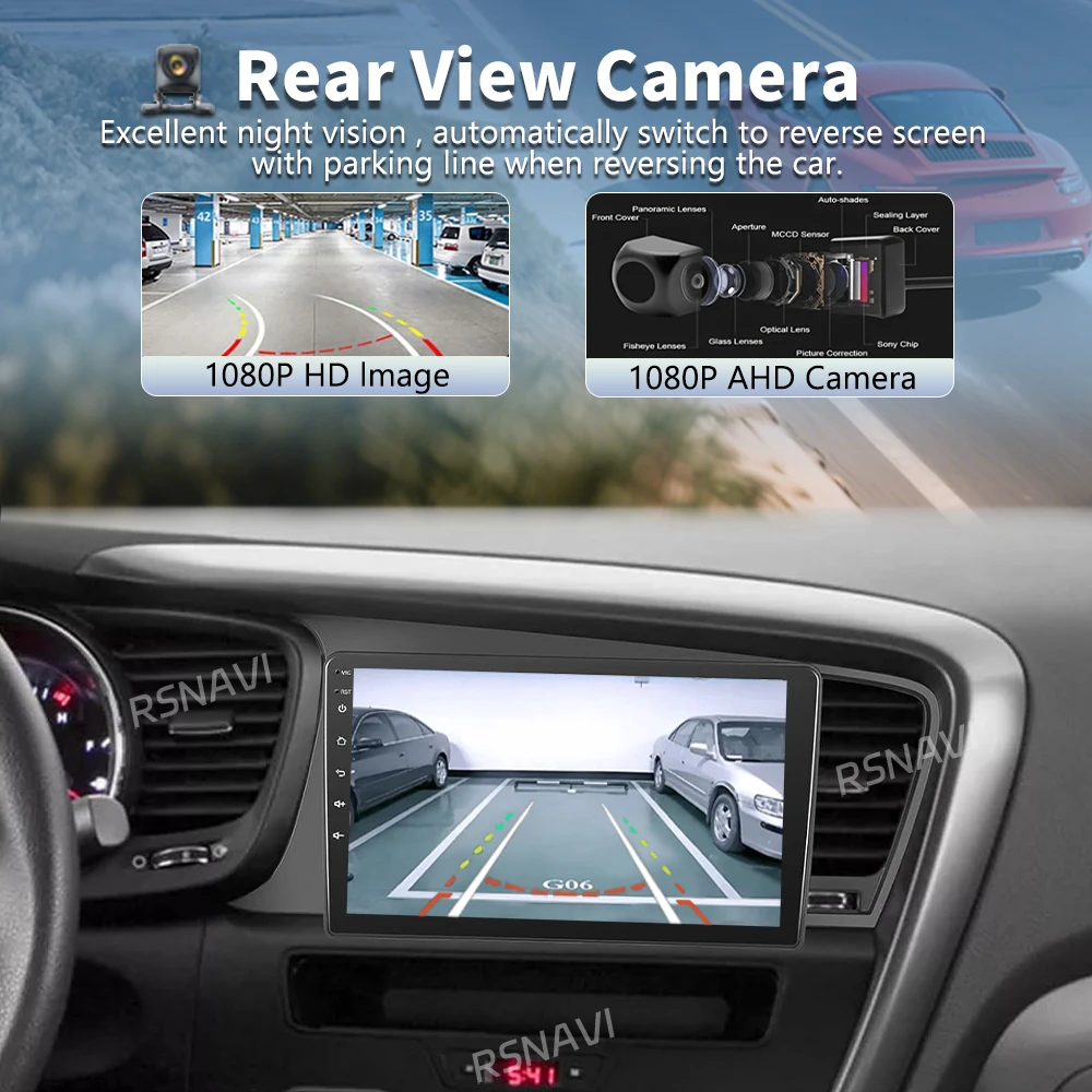 Qualcomm Android 16 For KIA Optima K5 2013-2015 Car Radio Carplay Auto GPS Navigation Stereo Video Player Multimedia 360 camera