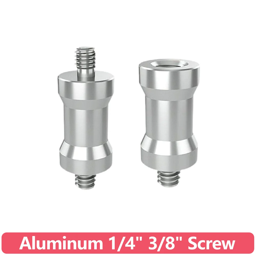 Aluminum 1/4' 3/8' Screw Adapter Converter Threaded Spigot Mount for GoPro Insta360 DJI Camera Tripod Monopod Flash Light Stand