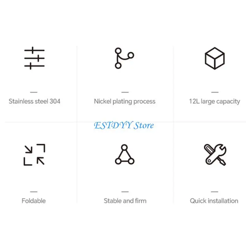 

G6DE Stable Camping Picnics Drain Rack Light weight Foldable Kitchenware Storage